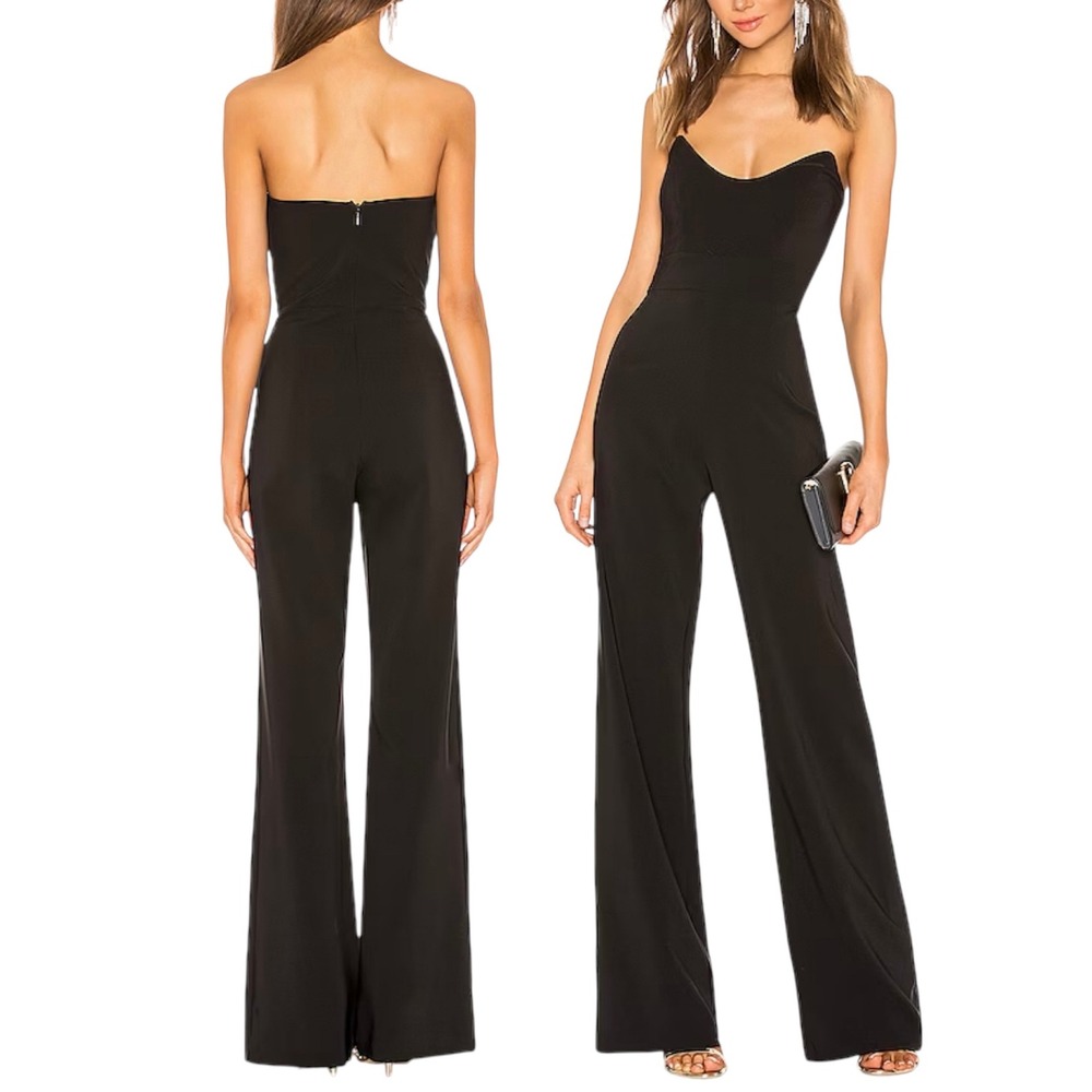 NOOKIE Diamond Strapless Wide Leg Jumpsuit